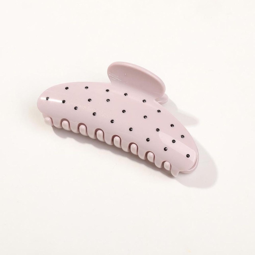 White and Black Polka Dot Hair Clip NWT